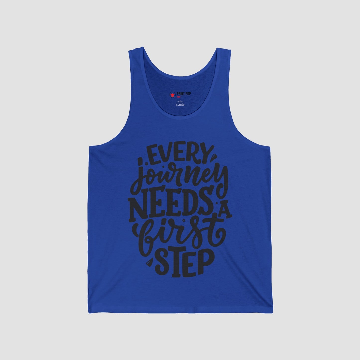 Every Journey Needs a First Step Unisex Jersey Tank