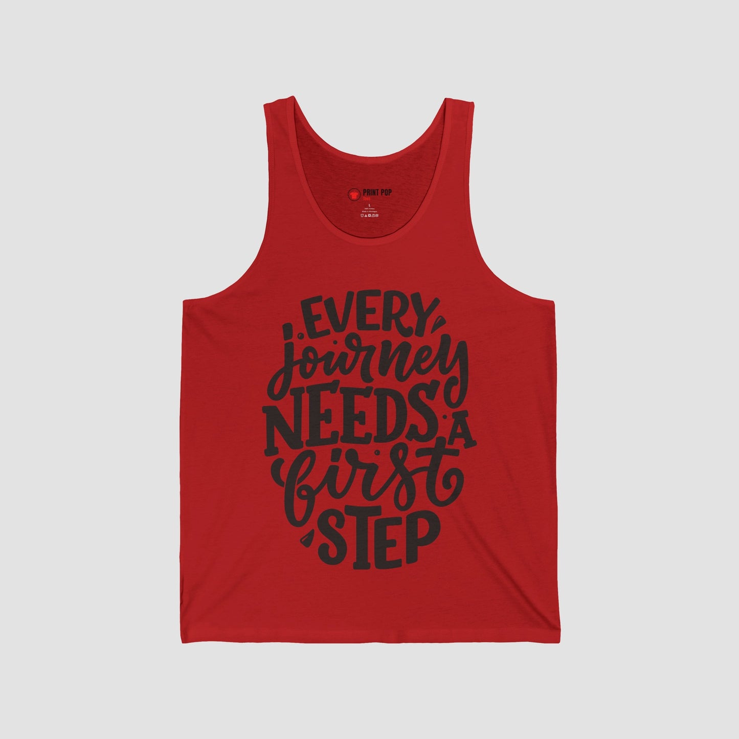 Every Journey Needs a First Step Unisex Jersey Tank