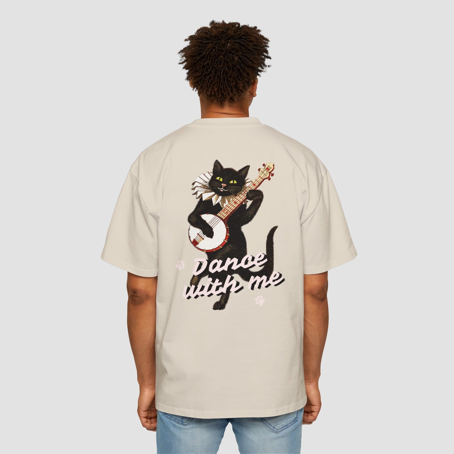 Cat Dancing Make a Bold Statement Oversized Tee